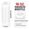 YQkangzhu 4 Pcs 16 oz Inverted Plastic Squeeze Bottles, Upside
