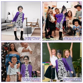 Kitimi Old Lady Costume for girls 100 Days of School Costume Granny Old Lady Wig Dress Up Accessory Old Lady Grandma Costume for Kids