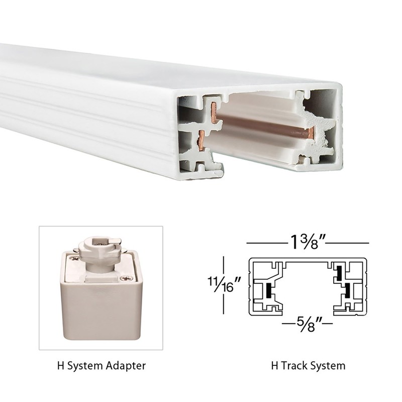 WAC Lighting H Track 6FT Single Circuit Field Cuttable 120V