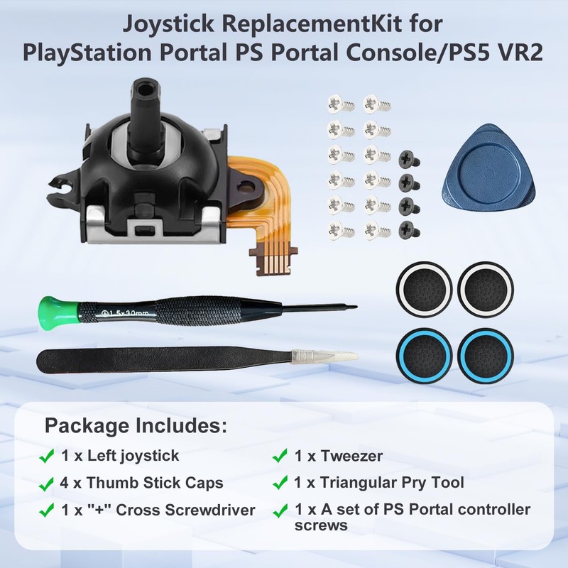 Treayes Joystick Replacement Kit for PS Portal Console/PSVR2, Upgrade Anti-Drift