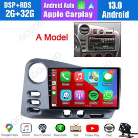 9" Android 13 Car Stereo GPS Navi Carplay for Matrix Pontiac Vibe 2003 2004 Touch Screen with Wireless Carplay/Android Auto Head Unit Navi GPS Multimedia WiFi Steering Wheel Control