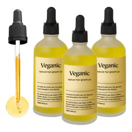 3pcs Aceite Esencial Para Cuidado Del Cabello Veganic Hair