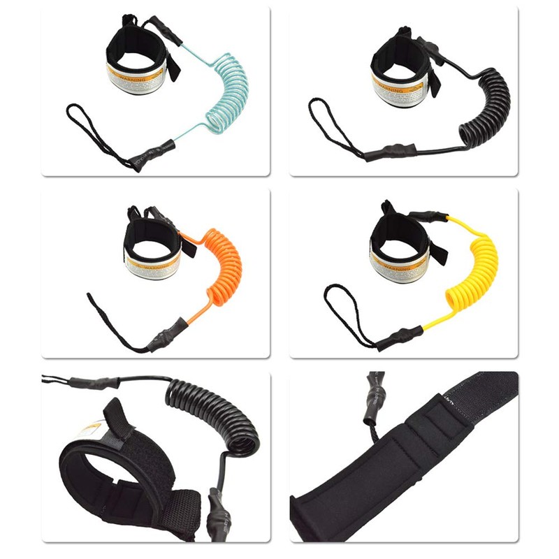 HerFarCai Surfboard Leash, Straight Surf Board Leg Rope with Wrist/Ankle