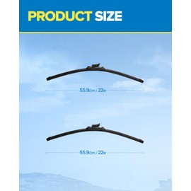 PHILTOP Front Windshield Wiper Blades 22"+22" for Silverado 1500 2014-2018, Sierra 1500 2014-2018, Silverado 2500 HD 2014-2018, Sierra 2500 HD 2014-2018, Silverado 3500 HD Sierra 3500 HD 2014-2018