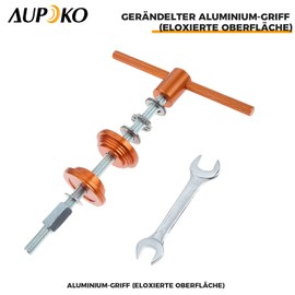 Aupoko Bicycle Headset Press-in Tool, Bottom Bracket Pressure Installation Tool, Bicycle Repair Accessories Bearing Installer BB Universal Installer with Wrench, Orange