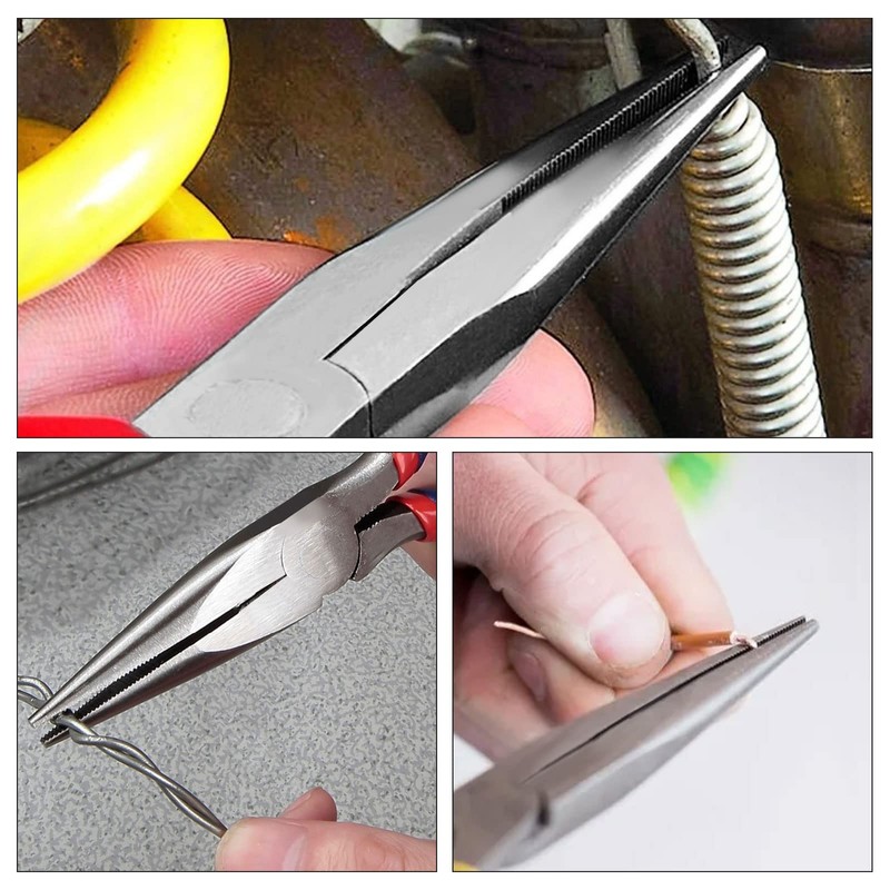 MUKLEI 15 PCS 6 Inch Needle Nose Pliers, Precision Pliers