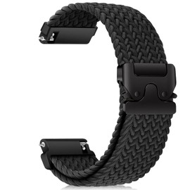 RanBluu 20mm Band for Garmin Forerunner 570 42mm/Approach S50/S44/Vivoactive 6 Replacement Band 20mm Smart Watch Replacement Strap Watch Strap Elastic Strap Nylon Braided for Forerunner 165/165 Music