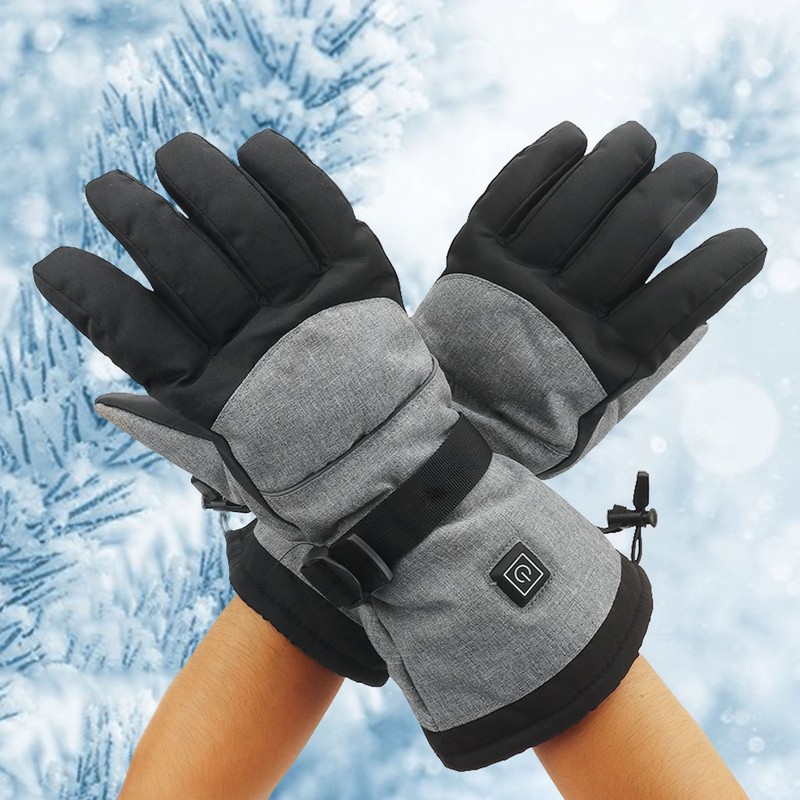 1 Pair Heated Gloves Smart Battery Powered Winter Warm Gloves