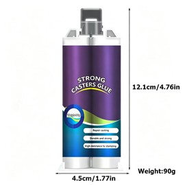 Colla epossidica da 90g, Colla Epossidica Bicomponente, Industrial Heat Resistance Cold Welding Compound, Adesivo Sigillante Alte Temperature, per Riparare Fori e Crepe in Tubi Metallici