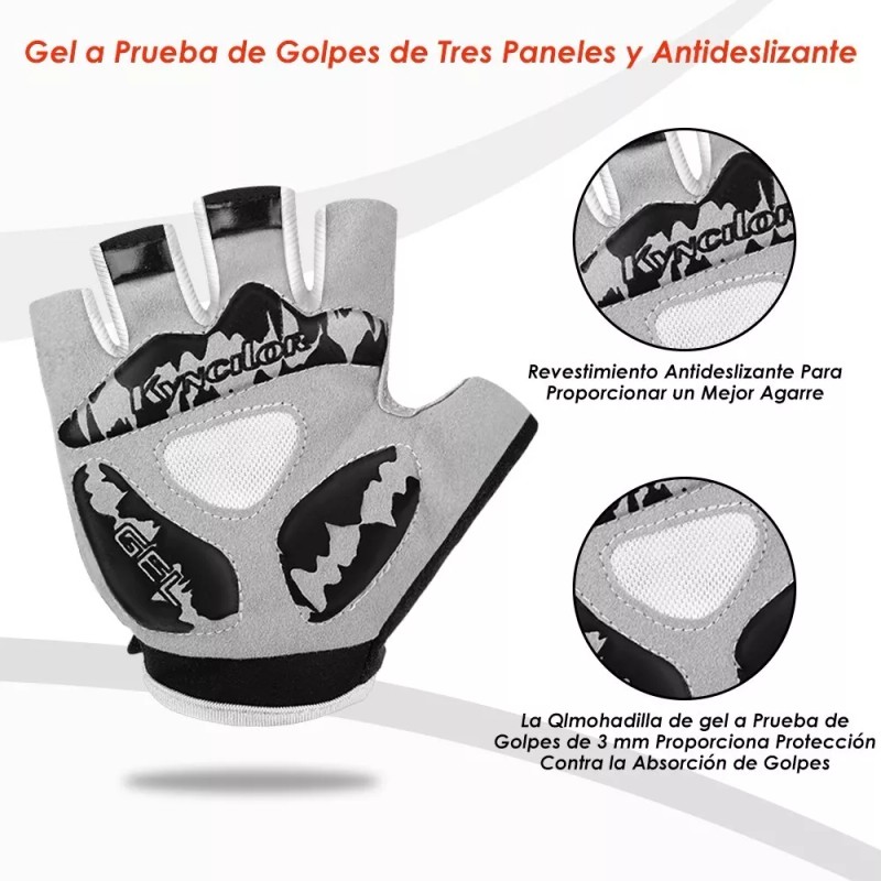 Wotow 1par Guantes De Bicicleta Montaña Ciclismo Guante Medio Dedo