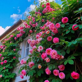150+ Pink Climbing Rose Seeds for Planting Outdoors Ornamental Vine Seeds Amazing Climbing Flowers Rose Growth Beautiful Roses