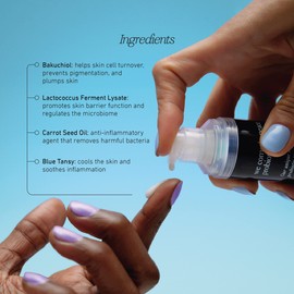 good light We Come in Peace Microbiome Serum. Brightening Face Serum with Probiotic Extract, Bakuchiol, & Blue Tansy. Hydrating, Soothing, Anti Aging, Dark Spot Treatment (1.2 fl oz)