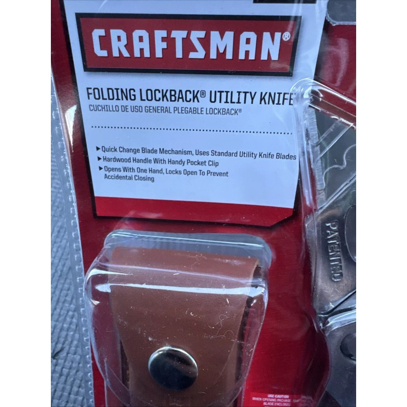 Craftsman Sears Craftsman Nos Folding Lockback Utility Knife 94845 Wood