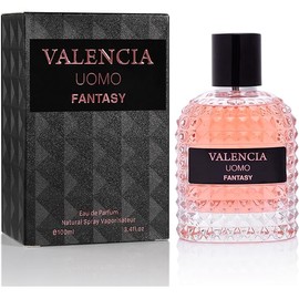 Valencia UOMO Fantasy Men EDP - Spicy & Woody Fragrance - Top Notes of Sweet Red Apple, Cardamom & Calabrian Bergamot - Base Scent of Warm Tobacco Leaf, Patchouli & Vetiver - Elegant 100ml Bottle