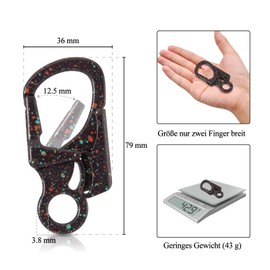 Carabiner, Double Anti-Error Locking, 7.5 cm Alloy Small Carabiner Hook for Outdoor Climbing, Key Pendant Carabiner
