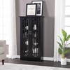 SEI Furniture Window Pane Media Cabinet in Black