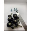 Elegent Upholstery 2" Inch black Ball Casters with Wood Stem