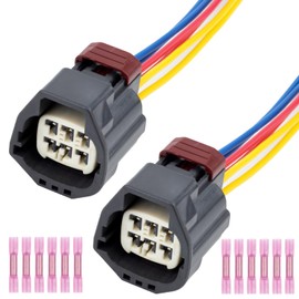 Svicari 2PCS Rear Tail Lights Connector Plug Wiring Harness Compatible with Dodge Nitro 2007-2011 Replace OE 55157150AG 55157150AC 55157150AD 6Pin