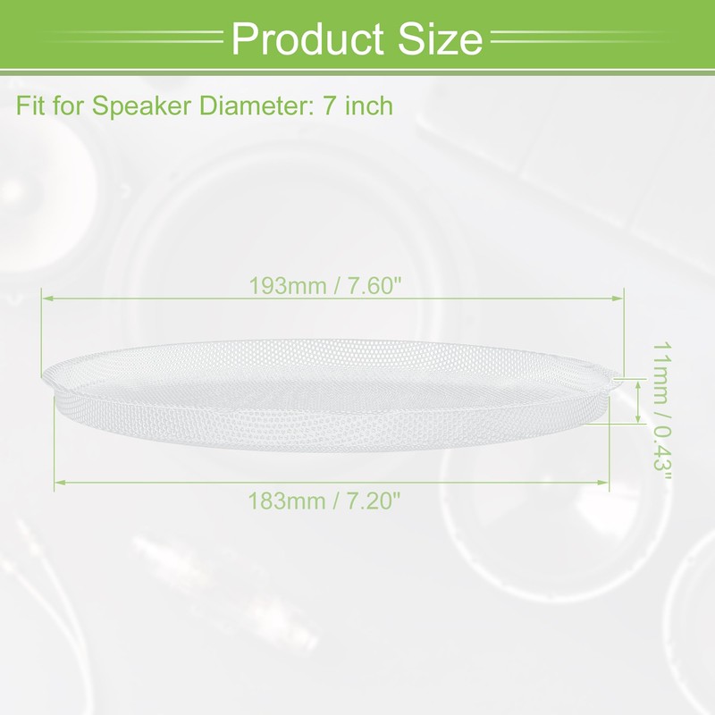 ACROPIX Universal 7 Inch Speaker Grills Mesh for Audio Subwoofer