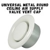 Invero® Universal Metal Round Ceiling Air Supply Valve Vent Cap