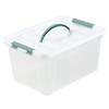 Hayixia 1-Pack 14 Quart Clear Plastic Storage Latching Box, Plastic