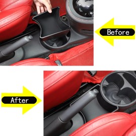 Unbranded Car Handbrake Storage Box Organizer Tray Accessories ABS For Fiat 500 2011-2015
