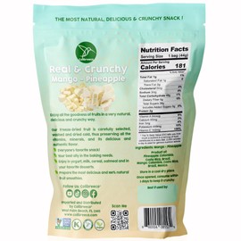 Colibreeco, Freeze-Dried Fruit, Mix Pineapple & Mango, 1.6 Ounce (Pack of 3), Real and Crunchy, Non-GMO, Kosher and Vegan, 100% Fruit, No Sugar Added, Excellent for Healthy Snacks and Gluten Free.