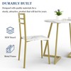 VECELO Small Round Dining Table Set for 2, Wood Tabletop