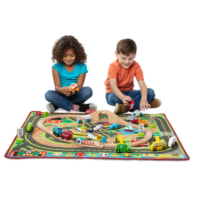 Melissa & Doug Deluxe Multi Vehicle Activity Rug (SIOC)