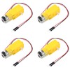 Dealikee 4 pcs TT Motor DC Gearbox Motor Dual Shaft