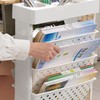 WINARA Removable Mobile Bookcase Trolley with 5 Levels and Wheels,