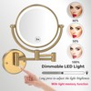 RECKODOR Wall Mounted Lighted Makeup Mirror with Magnification 5X, Rechargeable
