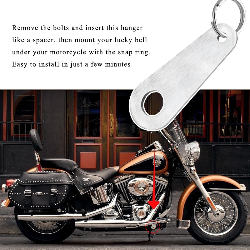 NYTKL Motorcycle Bell Hanger, Guardian Luck Riding Bell Hanger Mount