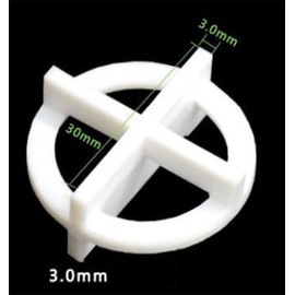 [Health Lief] Round Tile Spacer, 100 Pieces, Tile Attachment Auxiliary Spacer, Tile Joint Securing Jig, Tile Cross Spacer, Tile Horizontal Spacer, Plastic Spacer, Tile Leveling Jig, Tile Spacer, Tile Spacer, Tile Gap Spacer, Width 0.1 inch (3 mm)