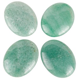 mookaitedecor Green Aventurine Palm Stone,Oval Shape Pocket Worry Stones for Crystal Healing Meditation Set of 4