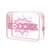 Clear Soccer Travel Cosmetic Bags for Soccer Player Pink Makeup