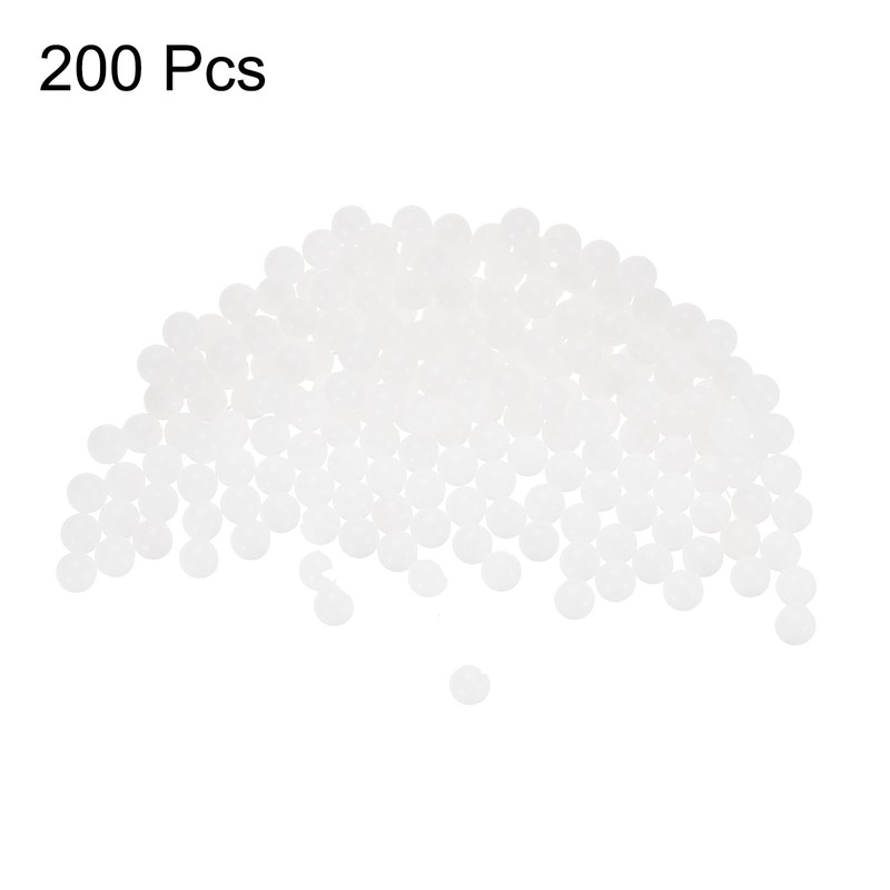 sourcing map 200pcs POM Bearing Balls 4.5mm Solid Plastic Bearing