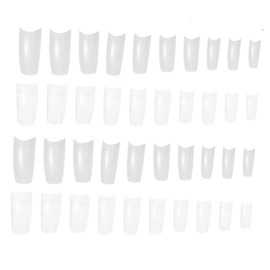 WOONEKY French Manicure Nail Tips 1000pcs Half Cover Fake Nails Manicure Accessories 2 Bags for Events Parties