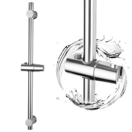BANGPU Shower Slide Bar Wall Mount Adjustable Handheld Shower Holder Bathroom 24 Inch Shower Bar SUS304 Stainless Steel, Polished Chrome Slide Bar