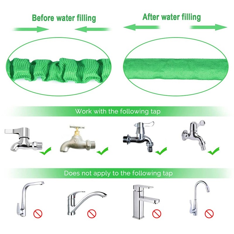 AWXYZ Garden Hose,50FT/15m Expanding Hose Pipe with 8 Function Hose