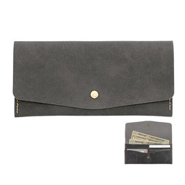 NatSumeBasics Cash Envelope Wallet Budget Money Wallet Dollar Bill Receipt Coupon Holder Credit Card Organizer for Women and Men (Black Wallet)