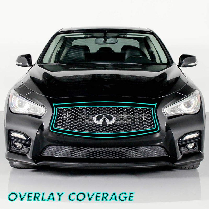SlickMod Chrome Delete Blackout Vinyl Overlay for 2014-2017 Infiniti Q50