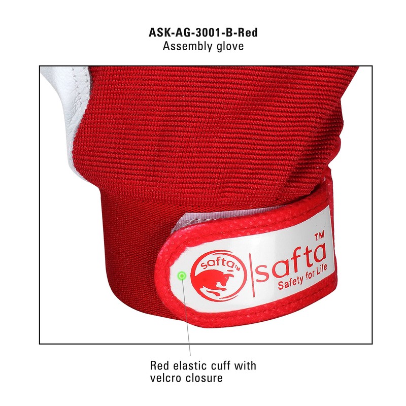 SAFTA Gardening Gloves for Men & Women, Leather palm with