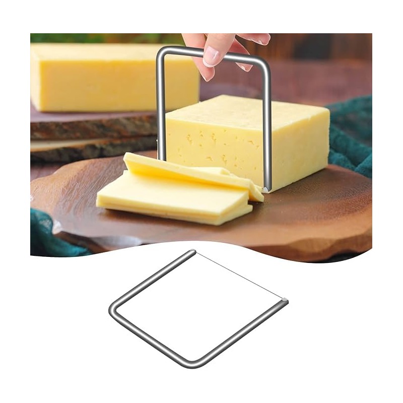 KIBBEH 4 Pcs Stainless Steel Cheese Slicer with Wire Cheese