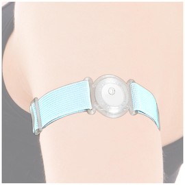 DiaBrothers Freestyle Libre 3 Fixation Strap Holder with Adjustable Bracelet – Holder: Transparent – Bracelet: White – Size: S (15-25 cm)