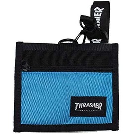 Thrasher Neck Pass Case, Thrasher Neck Piece, Name Holder, ID Card Case, ID Card Holder, Pass Case, Card Holder, Coin Purse, Point Digestion, Buying Around, black/blue