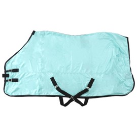 Gallopoff Horse Fly Sheet, Standard Neck Comfy Mesh Fly Sheet for Horses, Equine Summer Sheets UV-Protective Green 75