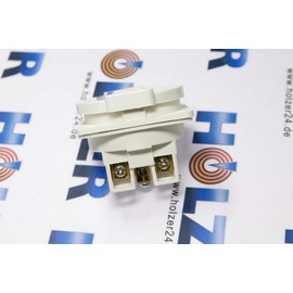HOLZER Surface-Mounted Sockets, IP44, Cavity Sockets, Schuko Mounting Sockets, 16 A, Wet Room, PA6, with Flange Seal (White)