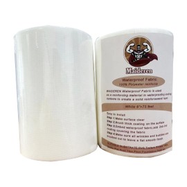 Maideren Coating Paint Partner 6 Inch X 75 Feet Waterproof Polyester reinforcing Soft Fabric Membrane to fix leaks Repair for RVS,Trailer,Shower,Wall,Roofs,Bathroom,Vent,Foundation,Pond