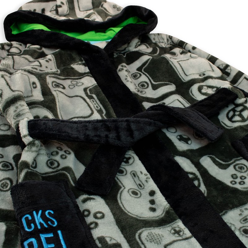 Harry Bear Boys' Bathrobes Games, gray